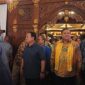 Keluarga besar Koalisi Indonesia Maju menerima Silahturahmi dari Presiden RI ke - 6 Susilo Bambang Yudhoyono bersama Agus Harimurti Yudhoyono. (Facbook.com/@Airlangga Hartarto)

