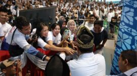 Calon Presiden nomor urut 2, Prabowo Subianto, Menghadiri acara Konsolidasi Relawaÿn Gerakan Muslim Persatuan Indonesia Cinta Tanah Air (Gempita) yang diselenggarakan di Gelanggang Remaja Pekanbaru. (Dok. Tim Media Prabowo-Gibran)